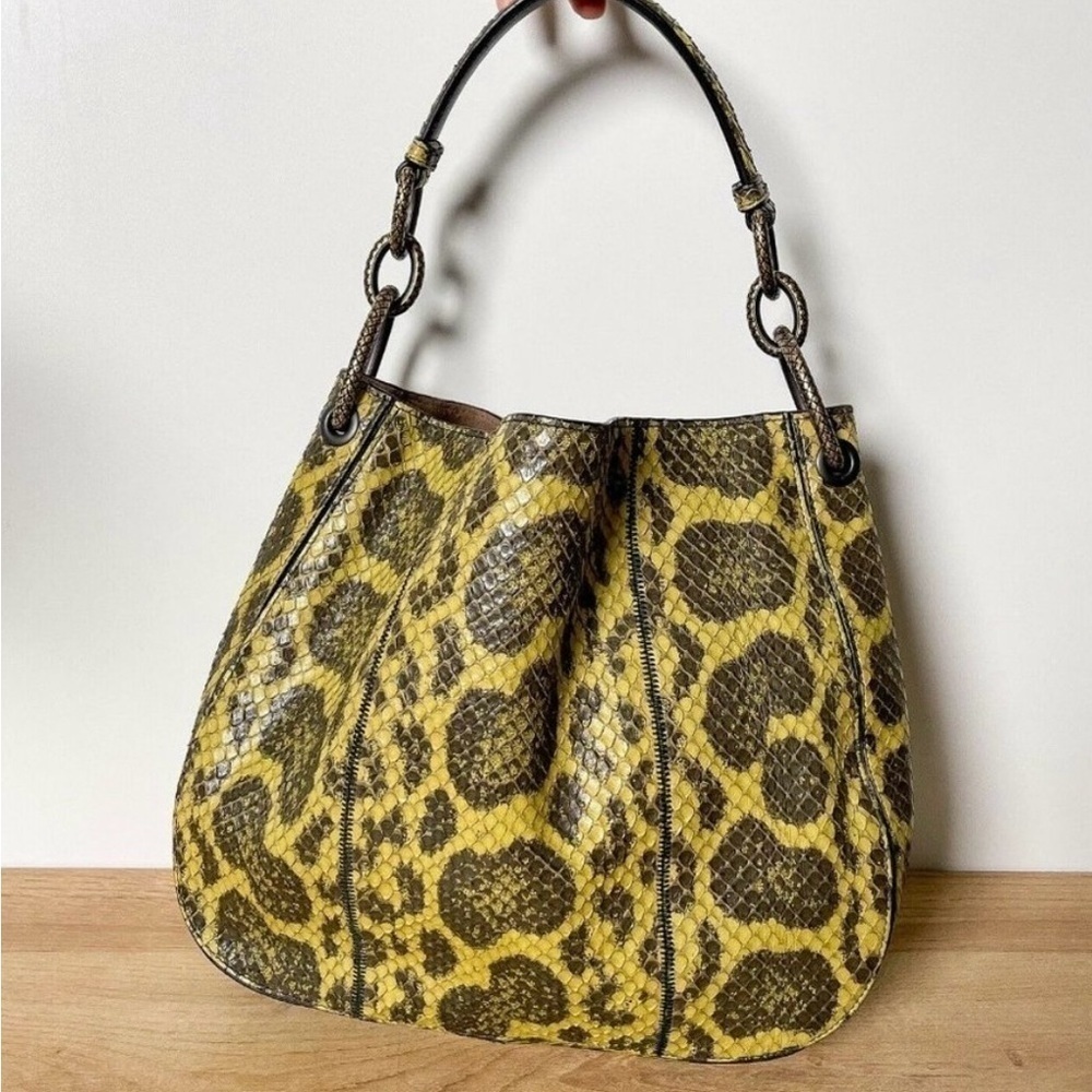 Bottega Veneta Natural Anaconda Loop Bag